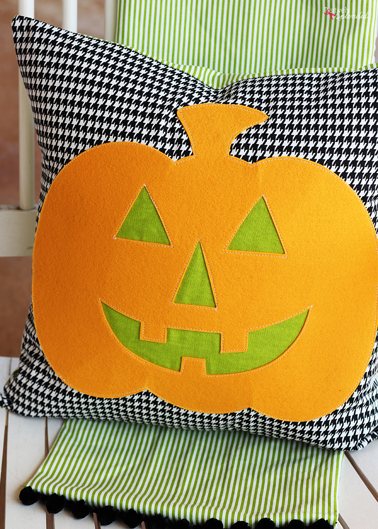 Jack O Lantern Halloween Pillow Sewing Pattern - The Polka Dot Chair