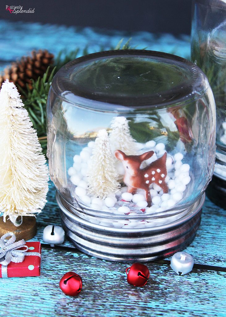 How to make a DIY Mason jar snow globe.