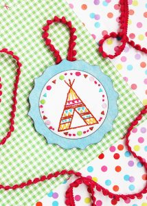 Tee Pee Embroidery Design