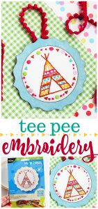 Tee Pee Embroidery Design