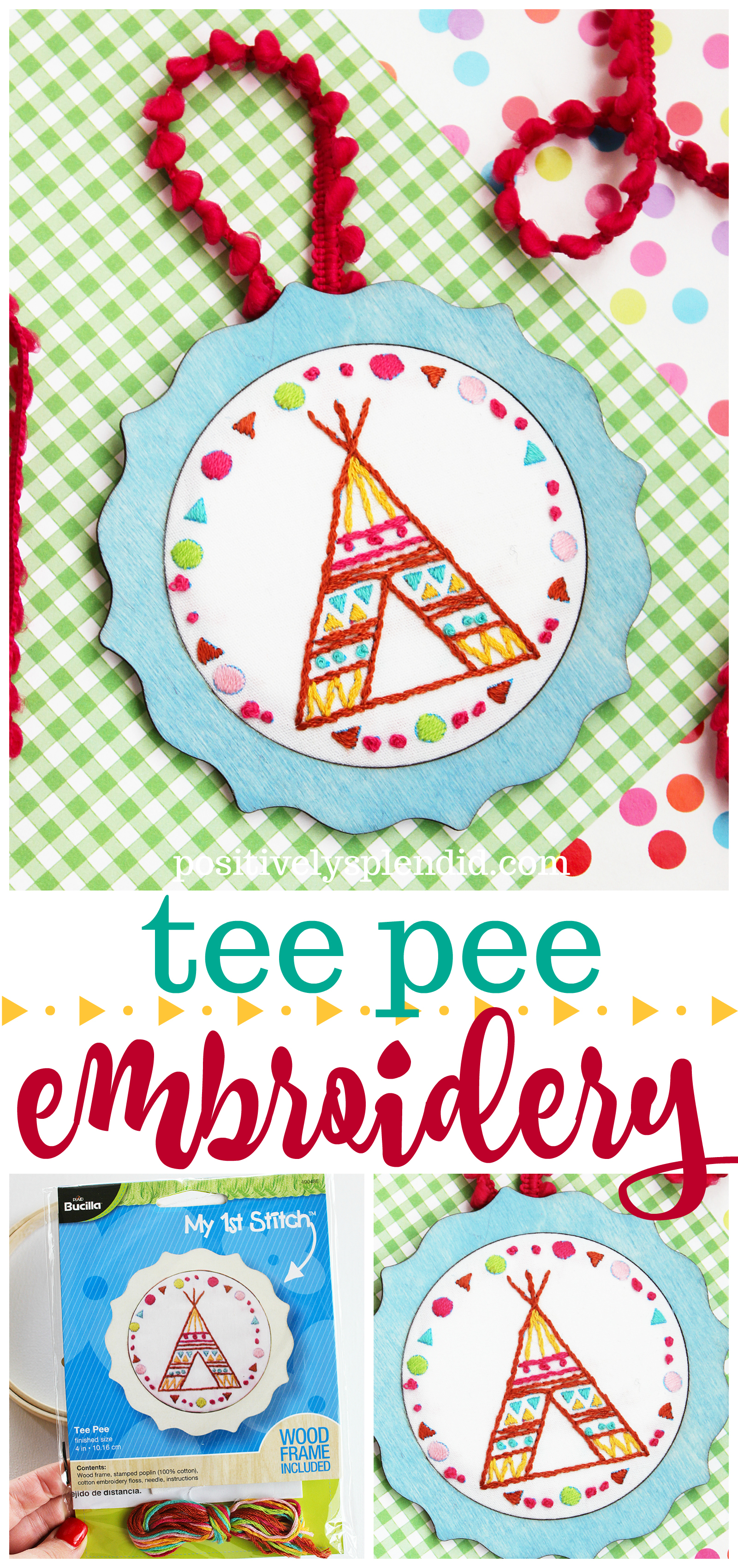 Tee Pee Embroidery Design