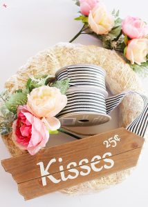 Floral Valentine's Day Wreath at PositivelySplendid.com