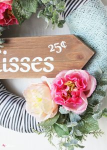 Floral Valentine's Day Wreath at PositivelySplendid.com