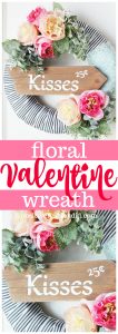 Floral Valentine's Day Wreath at PositivelySplendid.com