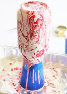 Marbled Mason Jar Craft Idea