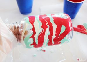 Marbled Mason Jar Craft Idea