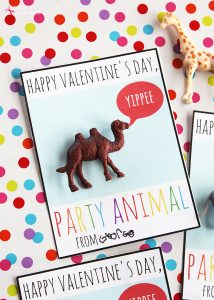 Party Animal Printable Valentines - A fun candy-free classroom valentine idea!