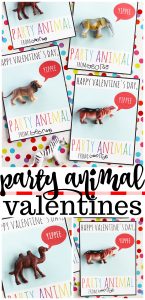 Party Animal Printable Valentines - A fun candy-free classroom valentine idea!