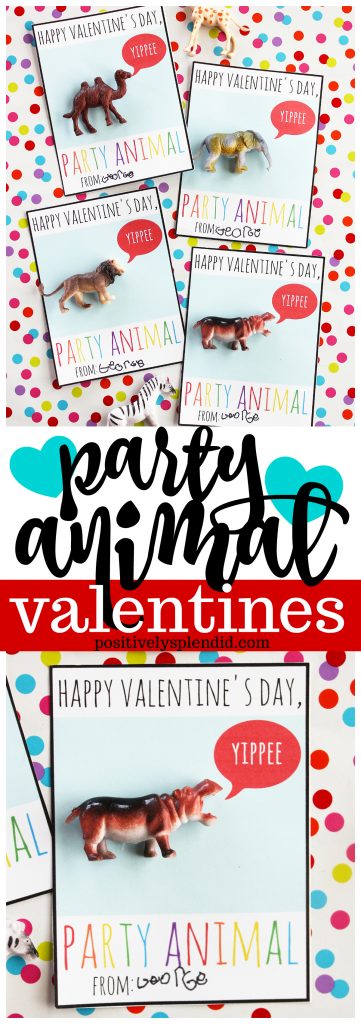 Party Animal Valentines – Free Printable! - Positively Splendid {Crafts ...
