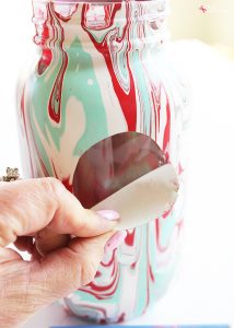 Marbled Mason Jar Craft Idea