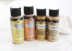 FolkArt Brushed Metal and Glitterific Paints