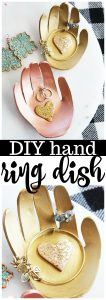 DIY Hand Ring Dish - A great handmade gift idea to make with kids' handprints!
