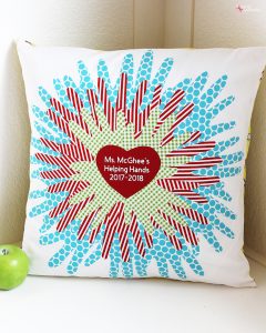 Handprint Pillow Class Project Idea - Great for a silent auction!