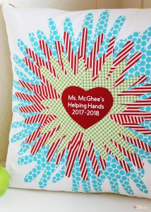 Handprint Pillow Class Project Idea - Great for a silent auction!