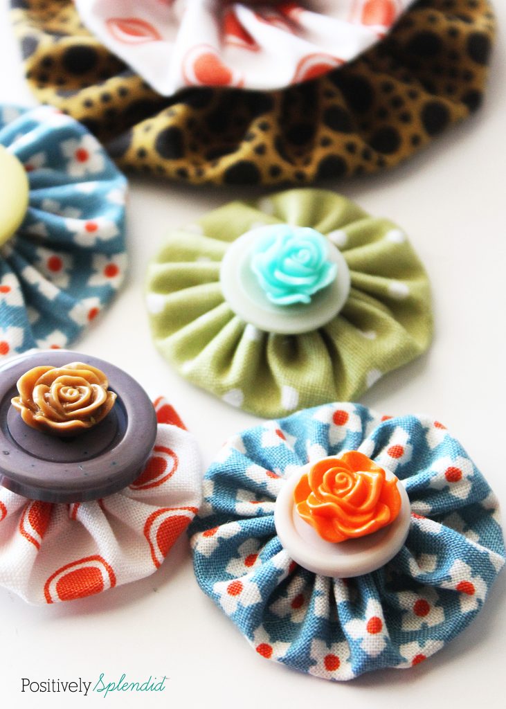 Easy Yo-Yo Clips - Positively Splendid {Crafts, Sewing, Recipes