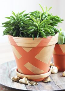 DIY Geometric Painted Clay Pots