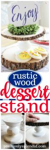 DIY Rustic Wood Tiered Cake Stand Title