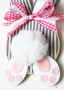 Embroidery Hoop Bunny Easter Wreath