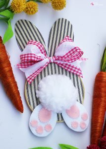 Embroidery Hoop Bunny Easter Wreath