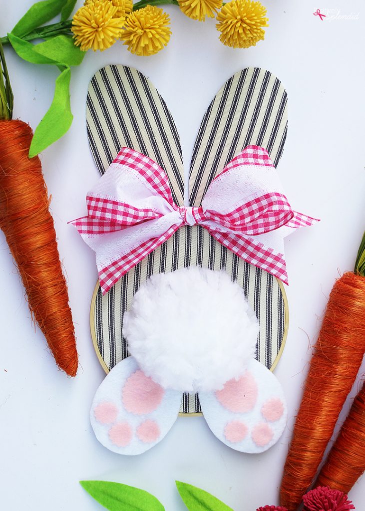 Embroidery Hoop Bunny Easter Wreath