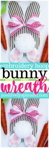 Embroidery Hoop Bunny Easter Wreath