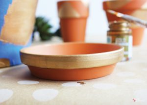 How to Make Gold Painted Clay Pots