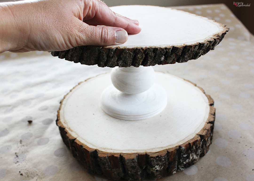  DIY  Rustic  Wood Cake  Stand  Great for weddings  home 