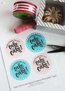 Miniature Cake Teacher Appreciation Gift Idea (Free printable tags!)