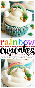 Easy and Adorable Rainbow Cupcakes