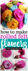 Easy Rolled Felt Flower Tutorial - Felt flowers perfect for wreaths, headbands and more!