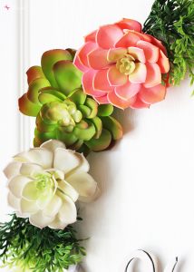 DIY Succulent Embroidery Hoop Wreath