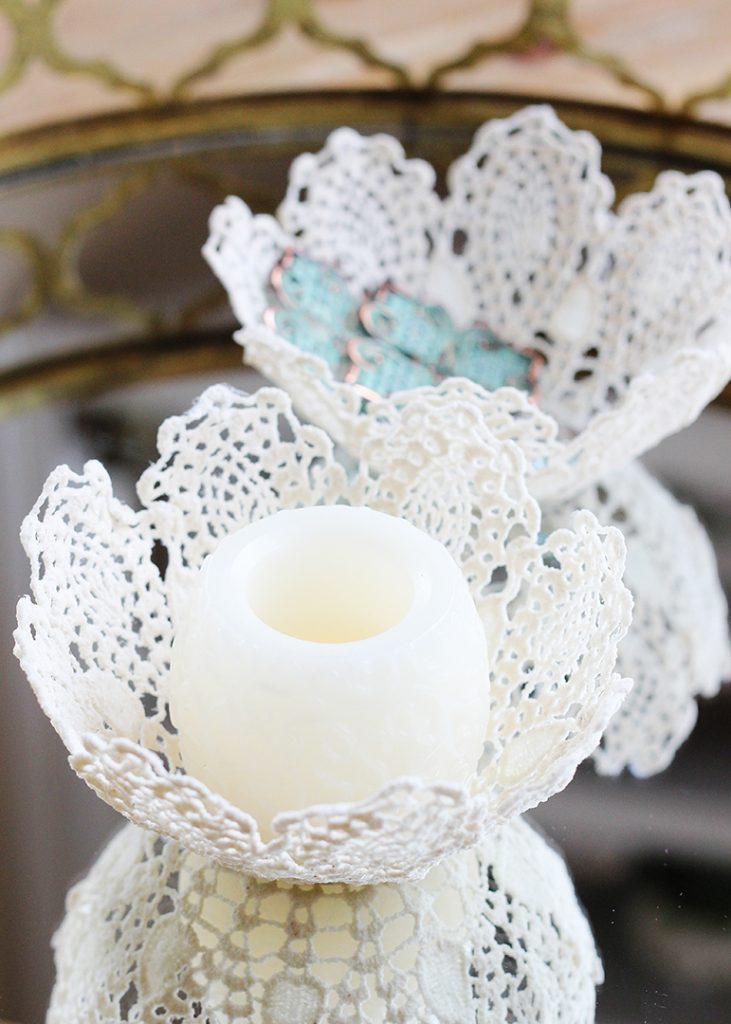 Lace Doily Bowl with Mod Podge