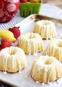 Lemon Sour Cream Mini Bundt Cake