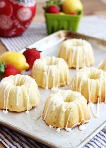 Lemon Sour Cream Mini Bundt Cakes