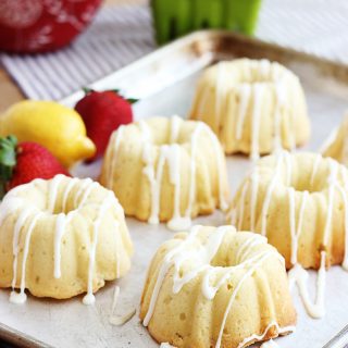 Lemon Sour Cream Mini Bundt Cakes