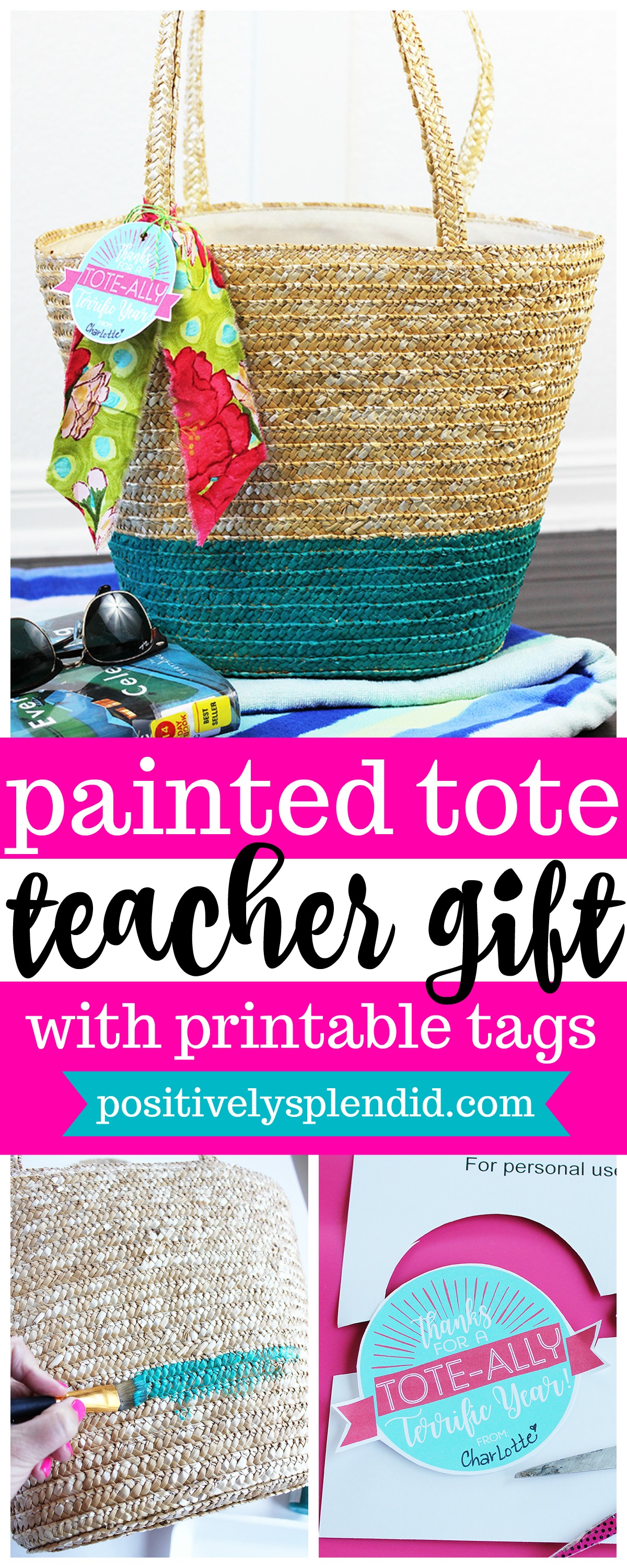 DIY Teacher Beach Bag