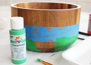 Painted Wood Bowl