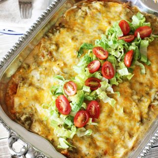 Green Chile Chicken Enchiladas