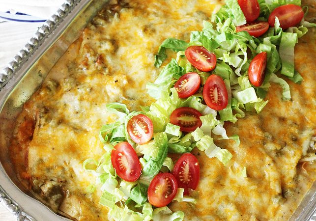 Green Chile Chicken Enchiladas
