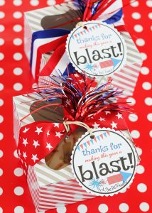 Boxed Mini Cake with Patriotic Printable