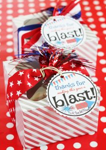 Red White and Blue Boxed Mini Bundt Cakes