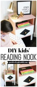 DIY Reading Nook for Kids - IKEA Tarva Nightstand Hack