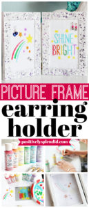 DIY Picture Frame Earring Organizer