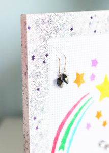Martha Stewart Purple and Silver Star Glitter Paint