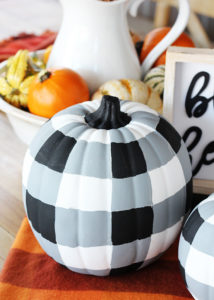 Black and White Check Pumpkins