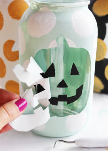 Chalk Paint Mason Jars for Halloween