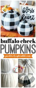 DIY Painted Buffalo Check Pumpkins