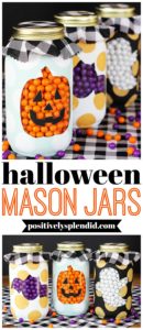 Painted Halloween Mason Jar Craft Idea