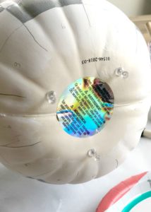 Push Pins in the Bottom of a Craft Pumpkin