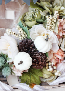 Artificial Fall Flowers and Pumpkins